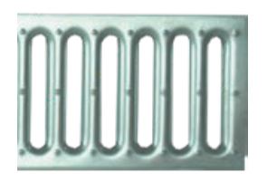 GRIGLIA (canale panama) IN ACCIAIO ZINC. PER CANALE H150 - 130X1000X20mm