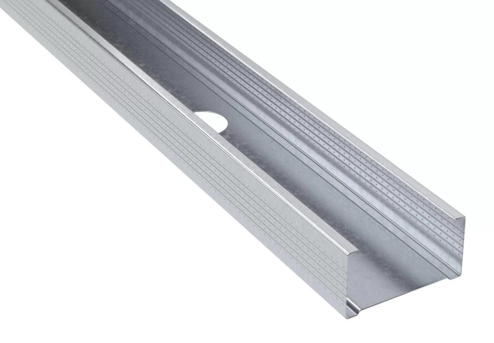 PROFILO MONTANTE A "C" DA 75 * 3000MT 75x50x0,6 (C/ASOLE per pareti)