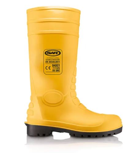 STIVALE TITAN GIALLO CON PUNTALE E LAMINA