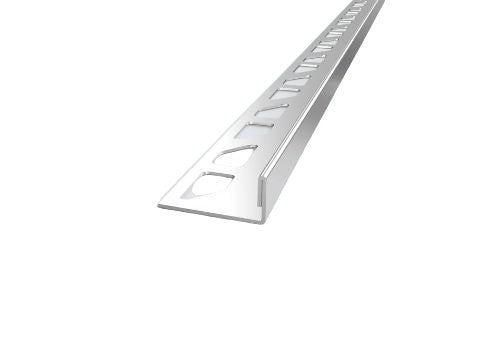 PROFILO A L TERMINALE IN ALLUMINIO BRILLANTATO 20*9 - ML 2,50