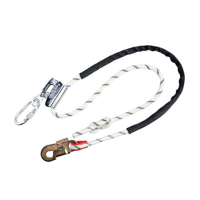 WORK POSITIONING LANYARD (CORDINO DI POSIZIONAMENTO CON DISPOSITIVO ANTI-CADUTA SCORREVOLE REGOLABILE)