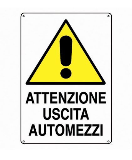 CARTELLO 68x43 ATT. USCITA AUTOMEZZI