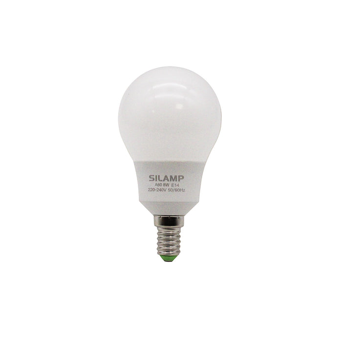 LAMPADINA A LED E14 8W A60 A BULBO ATTACCO PICCOLO A VITE - LE14-10-8W - LUCE FREDDA