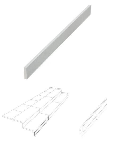 ALZATA GRADOMAX (GRADINO) GRIGIO SCURO 120x12x2,5