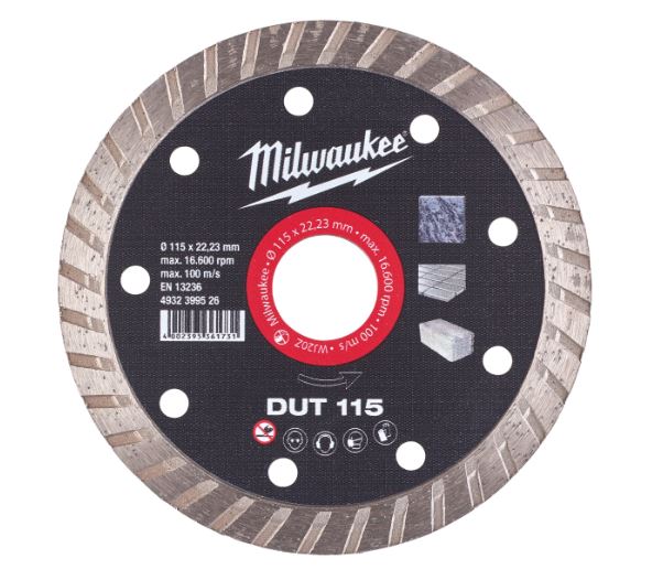 DISCO DIAMANTATO DUT 115mm - 1pz (MAERIALI TENERI) - MILWAUKEE