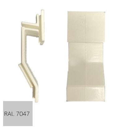 GIUNTO DI RACCORDO ESTERNO X PROFILO PERIMETRALE PER BALCONE RAL 7047 GRIGIO CHIARO H7 CM - PLASTICA