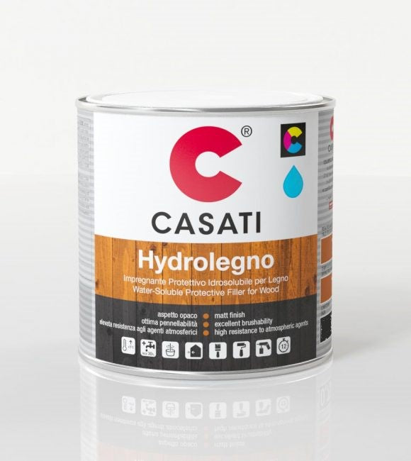 HYDROLEGNO IMPREGNANTE idrosolubile a poro aperto per esterno. 2,5 L - NOCE CHIARO