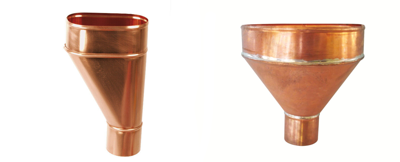 IMBUTO PLUVIALE IN ALLUMINIO RAME DIAM. 80 (LATERALE/CENTRALE)
