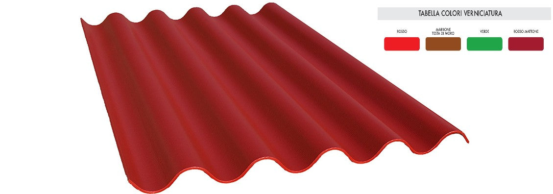 Lastra sotto coppo DIM. 213x104,3 colorata