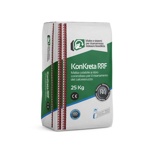 MALTA RASA E RIPARA PER CEMENTO ARMATO - (conf. 25 kg.) - KONKRETA RRF