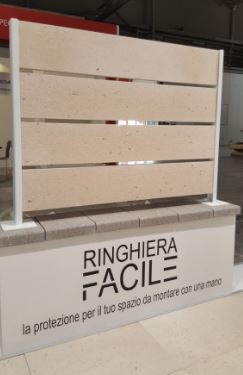 MODULO RINGHIERA FACILE H93 COMPOSTO DA 4 LASTRE 20X120X4 CM + PILASTRINO D'ACCIAIO DI PARTENZA + DADI + BULLONI