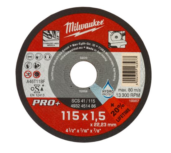 MOLE DA TAGLIO SCT41 115x1,5mm PRO+ - 1pz - MILWAUKEE