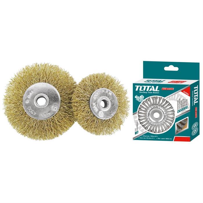 SPAZZOLA A DISCO 125mm OTTONE ATTACCO 1/4"