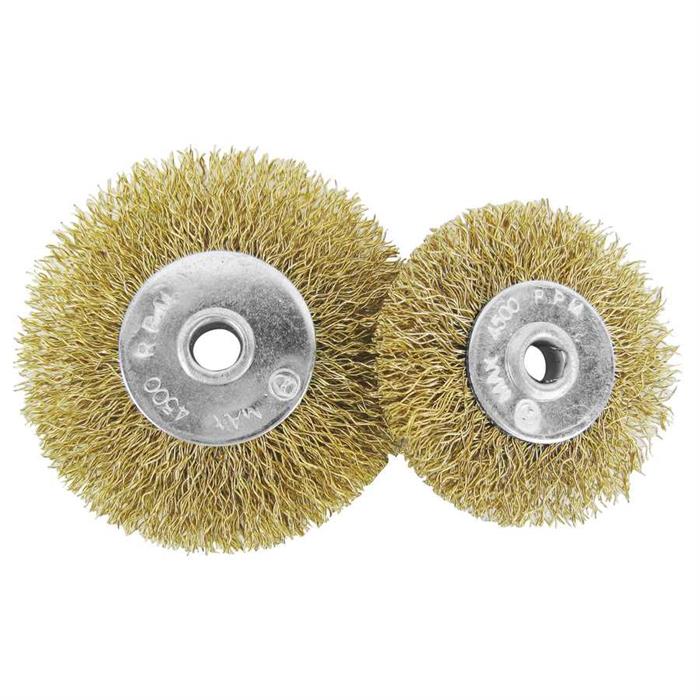 SPAZZOLA DISCO 200mm OTTONE ATTACCO 1/4"