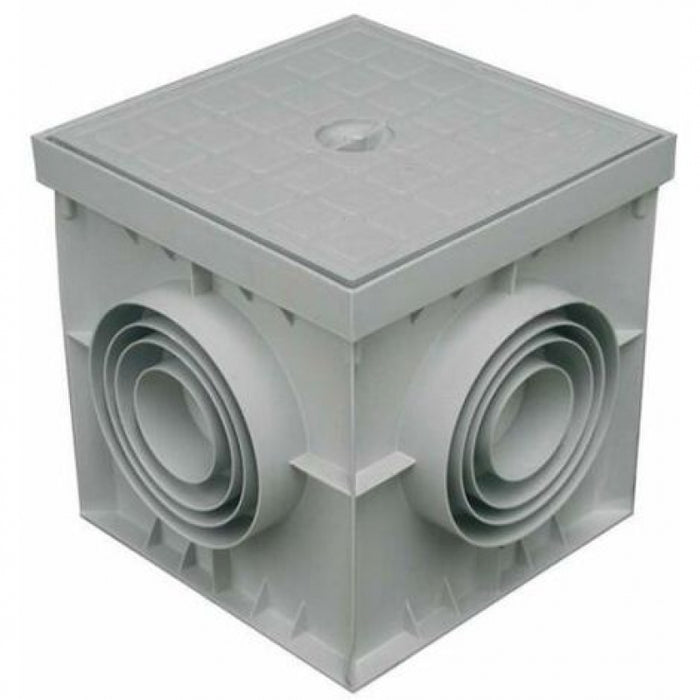 POZZETTO LEGGERO PP GRIGIO 400X400 + COPERCHIO