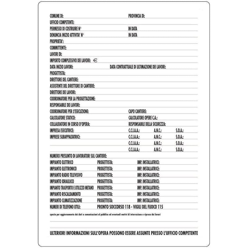 CARTELLONE 800X600mm CONCESSIONI EDILI