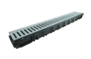 KIT CANALE PANAMA 130X150X1000mm, COMPLETO DI GRIGLIA IN ACCIAO ZINCATO E TAPPI TERMINALI
