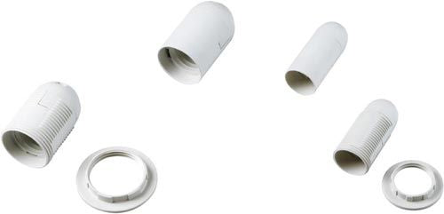 Portalampada liscio E27 - BIANCO