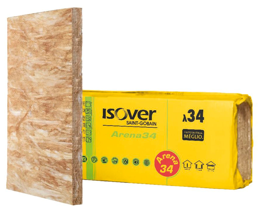 LANA MINERALE ALTE PRESTAZIONI ARENA 34 - SP 70 - DIM. 1,45 * 0,60 - lana di roccia - prezzo a mq