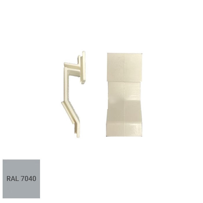 GIUNTO DI RACCORDO ESTERNO X PROFILO PERIMETRALE PER BALCONE RAL 7040 GRIGIO SCURO H7 CM - PLASTICA