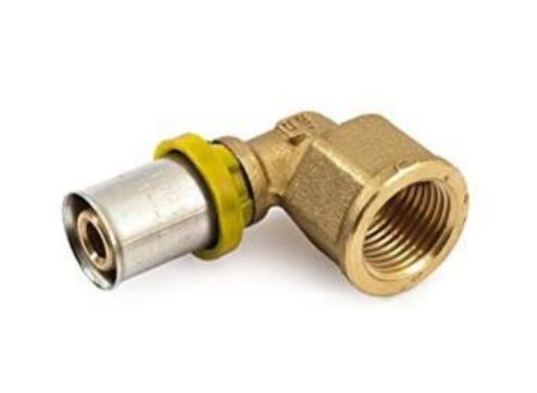 RACCORDO A PRESSARE GOMITO FEMMINA GAS 3/4X20