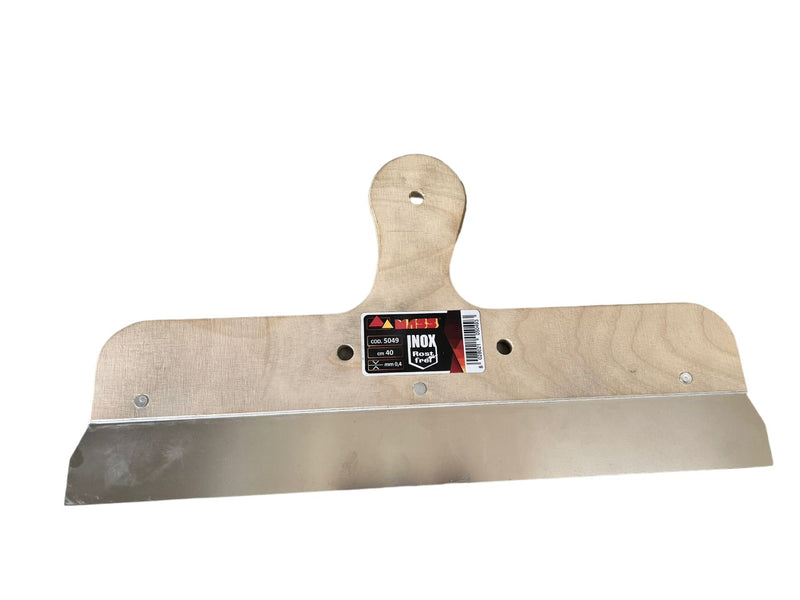 SPATOLA INTONACO INOX SP 0,4 MM - 40 CM - 5049