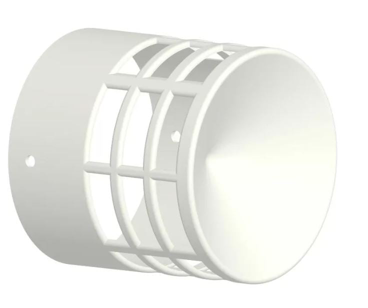 GRIGLIA / TERMINALE SCARICO IN PLASTICA DIAM.80 (tubi condensazione/gas)
