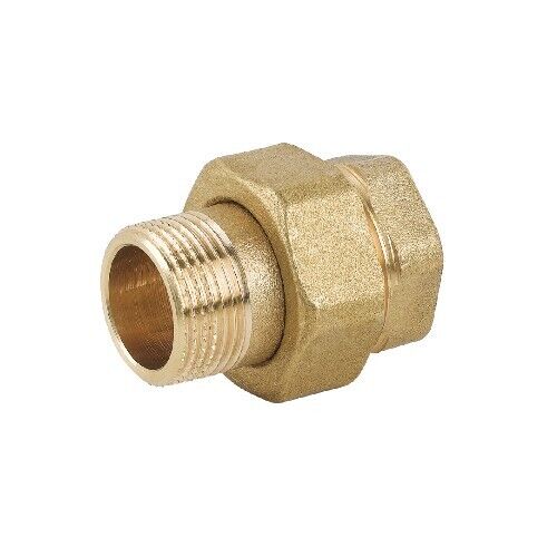 RACCORDO RADIATORE DRITTO MF OTTONE GIALLO 1/2
