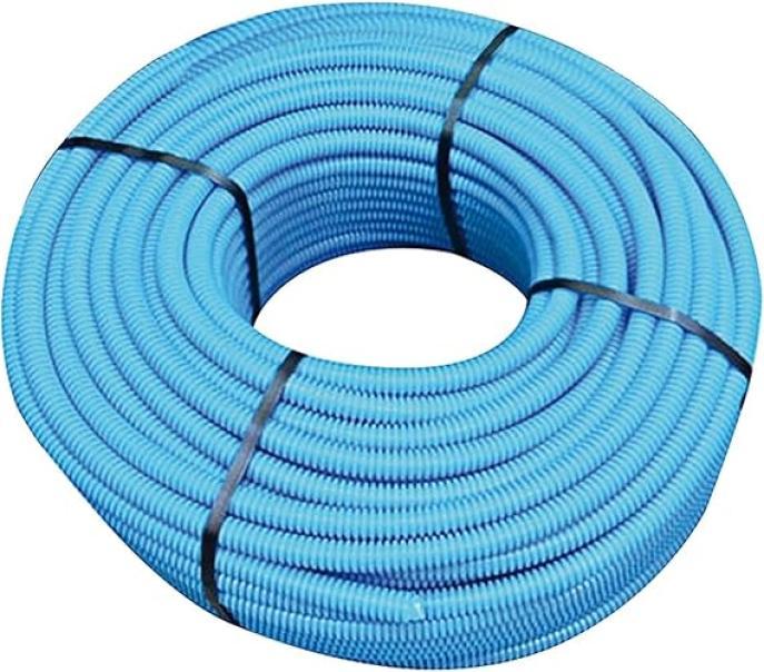 TUBO FLESSIBILE (cavidotto elettrico) PVC MT 100 - AZZURRO DIAM. 20