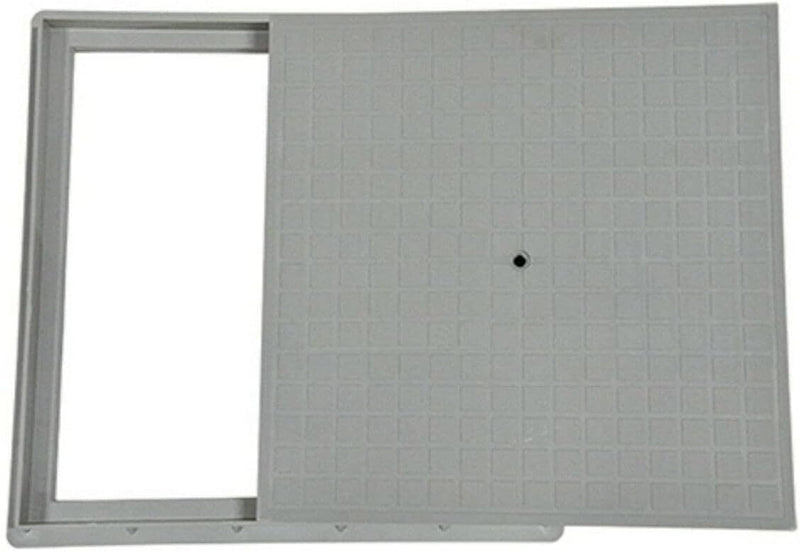 KIT COPERCHIO + TELAIO PP GRIGIO PER COPRI POZZETTO 550x550