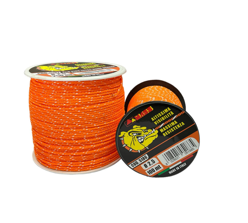 FILO EXTRA FLUO ARANCIO Ø 2,5 - 100 MT - 5186