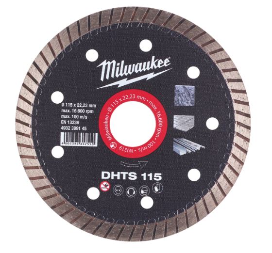 DISCO DIAMANTATO DHTS 115mm - 1pz (GRES PORCELLANATO - GRANITO) - MILWAUKEE