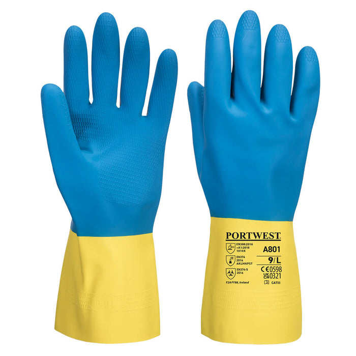 DOUBLE-DIPPED LATEX GAUNTLET (GUANTO IN LATTICE A DOPPIA IMMERSIONE) - LARGE