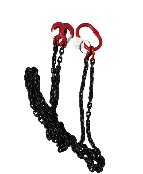 BRACA IN CATENA IN ACCIAIO LEGATO G80. 2 TRATTI. GANCIO SH. L 3M - D 8MM