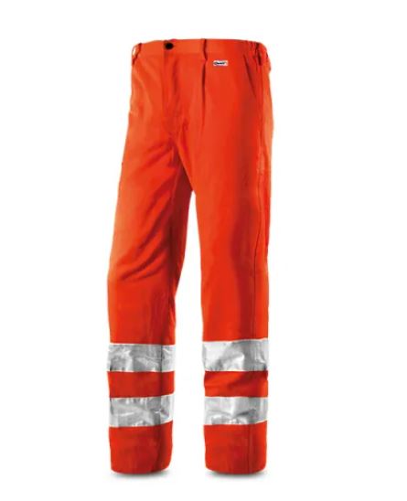 PANTALONE POLAR HV VISOREX 60% COT 40% POL ARANCIO - S