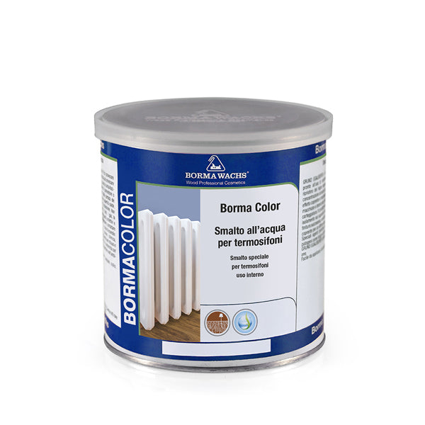 SMALTO ALL'ACQUA PER TERMOSIFONI - BIANCO OPACO BORMA COLOR 750ml