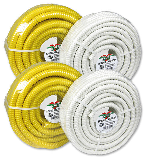SPIRALATA GIALLA D.20 MM  -BOBINA 30 MT - PREZZO A MT