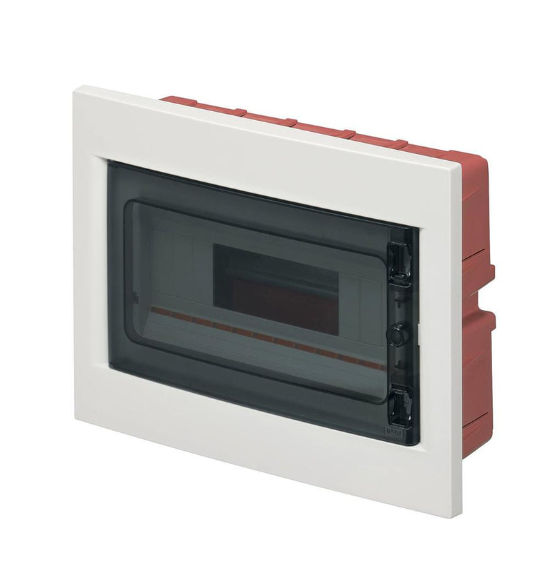 CENTRALINO DA INCASSO CON PORTELLO FUME' 8 MODULI 240x195x80 IP40