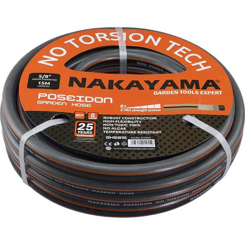 TUBO DA GIARDINO POSEIDON 5 STRATI 25m 1/2'' - GH1225
NAKAYAMA