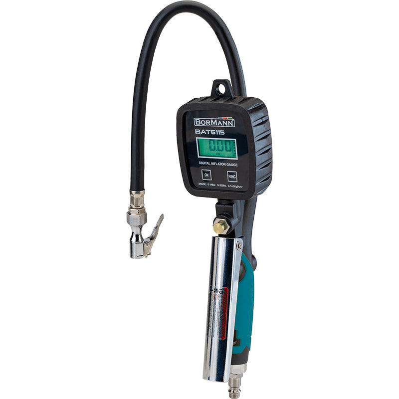 PISTOLA GONFIAGGIO PNEUMATICI CON MANOMETRO DIGITALE - PRESSIONE 0-14 Bar - BAT6115