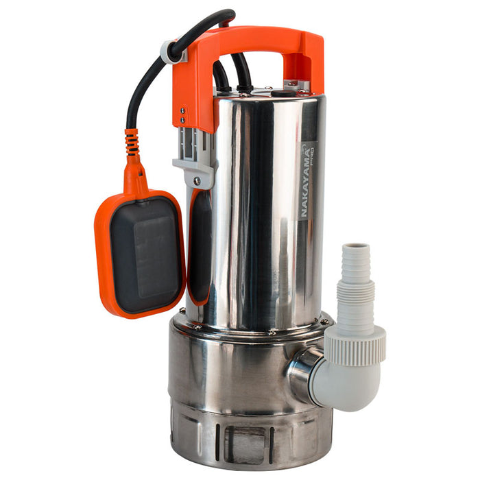 POMPA SOMMERSA PER ACQUE SCURE INOX 1100watt 10,5M 16500L/H - NAKAYAMA - NP1060