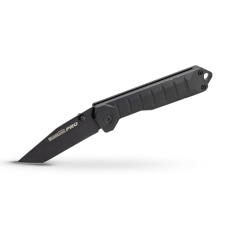 COLTELLO A SERRAMANICO COLORE NERO 166mm LAMA NERA MANICO ALLUMINIO - BHT7592