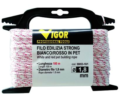 FILO EDILIZIA STRONG VIGOR BIANCO/ROSSO 100 M 1,8mm