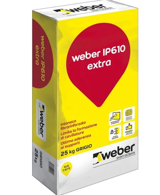 WEBER IP610 EXTRA KG 25 - Intonaco fibrorinforzato