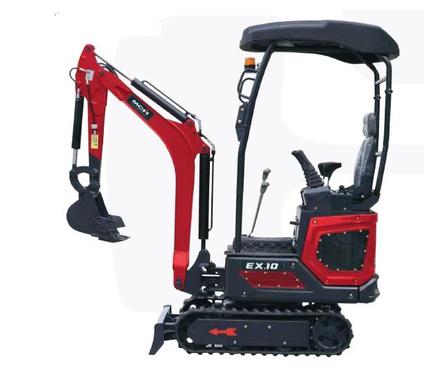 MINI ESCAVATORE EX10-2 MOTORE DIESEL 7.5 kw JOYSTICK E CARRO ALLARG.