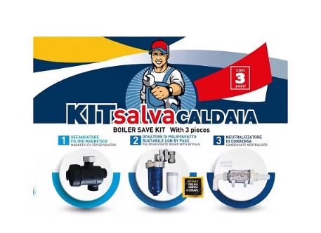 KIT SALVA CALDAIA DEFANGATORE/DOSATORE/NEUTRALIZZATORE CRISTAL