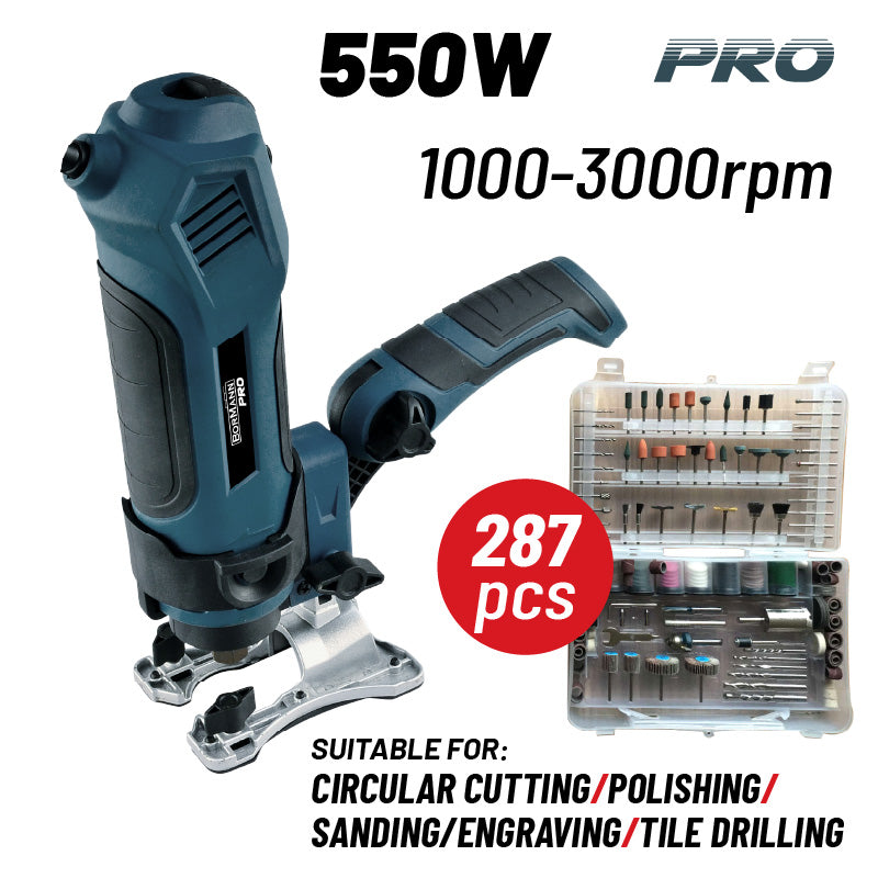 MULTIUTENSILE  BORMAN 550W, 10000-30000 GIRI/MIN - 287 ACCESSORI - ALBERO FLESSIBILE - BMF5500