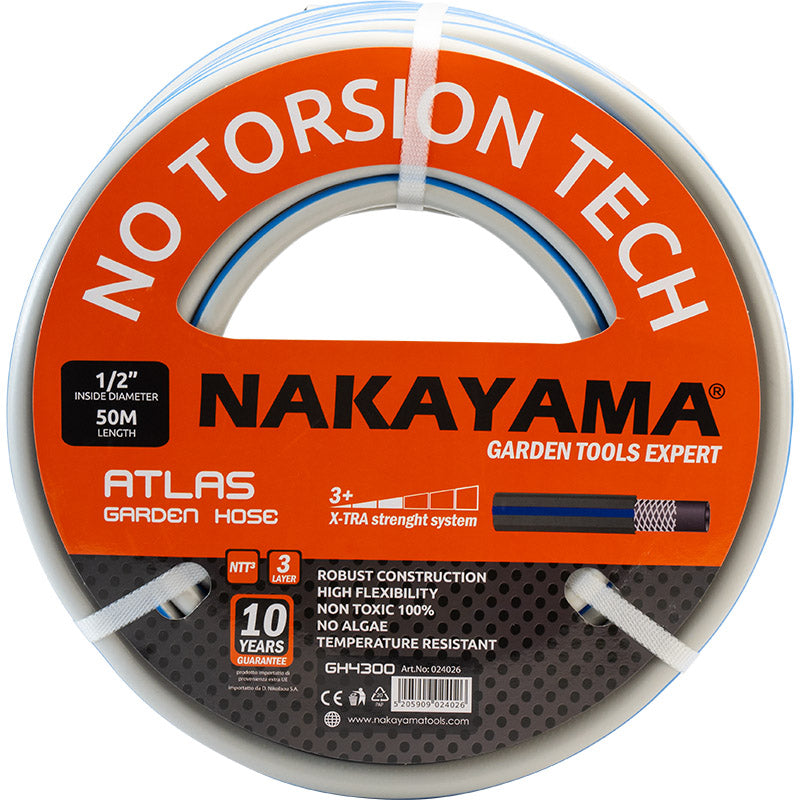 TUBO DA GIARDINO ATLAS A 3 STRATI 25M 5/8" - GH4500
NAKAYAMA