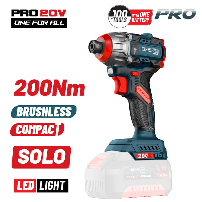 AVVITATORE AD IMPULSI COMPATTO, BRUSHLESS A BATERIA , 20V, Li-Ion 200Nm - BBP5410