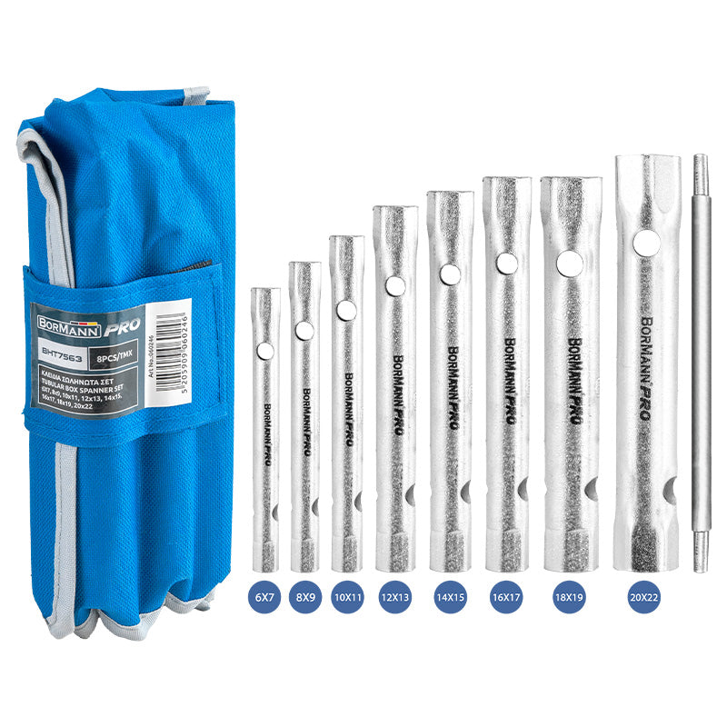 CHIAVE A TUBO DOPPIA - SET DA 8 PZ - BHT7563